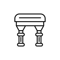 Ancient gate outline icons, egypt minimalist vector illustration ,simple transparent graphic element .Isolated on white background