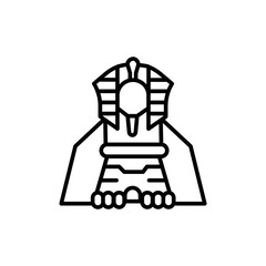Sphinx outline icons, egypt minimalist vector illustration ,simple transparent graphic element .Isolated on white background