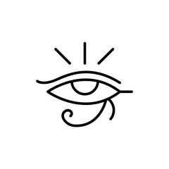 Eye of horus outline icons, egypt minimalist vector illustration ,simple transparent graphic element .Isolated on white background - obrazy, fototapety, plakaty