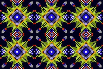 Geometric patterns with simple shapes. Tribal and ethnic fabrics. African, American, Mexican, Indian styles. Simple geometric pattern elements are best used in web design, business textile printing.
