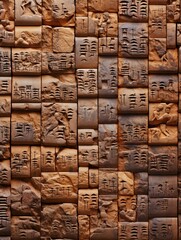 Cuneiform Tablets Wall Prints: Preserving Ancient Texts for Modern Walls - obrazy, fototapety, plakaty