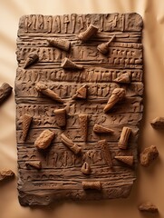 Scripted in Clay: Cuneiform Tablets Wall Prints Unveiling Ancient Wisdom