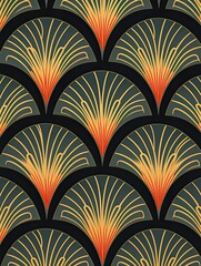 Retro Elegance: Deco Patterns Wall Art for Unique Home Decor