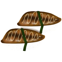 Sushi, Japanese food menu vector illustration.