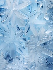 Frozen Crystals: Snowflakes Under Microscope Wall Prints