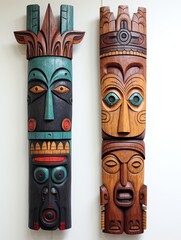 Totem Poles Wall Art: Embracing Ancestral Spirits in Vibrant Visuals