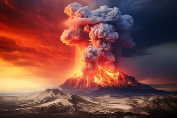 Foto op Canvas Volcanic eruptions in Iceland © Nadtochiy