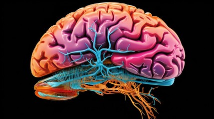 Scientific PET axon scan, revealing metabolic activity. Blood-brain barrier, neurodevelopment, gray and white matter. Mirror neurons, neurological disorders Alzheimer's, Parkinson's, and epilepsy