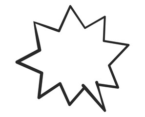 シンプルなトゲトゲのふきだし　単品