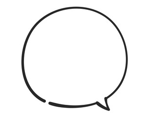 ゆるっと手描きのシンプルなふきだし　単品