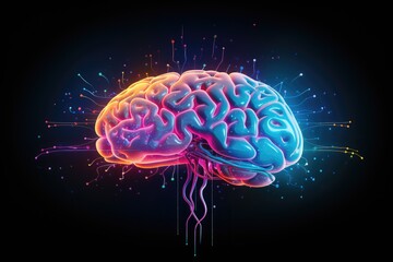 3D Axon Science Brain regions: occipital lobe, Broca's and Wernicke's areas, corpus callosum, basal ganglia. Neurotransmitters include excitatory glutamate inhibitory GABA (Gamma-Aminobutyric Acid)
