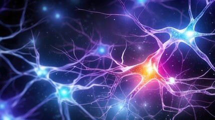Neuronal network neurons, synapses, connections to Peripheral Nervous System (PNS). Brain hemispheres, frontal, temporal, parietal, and occipital lobes. Broca's and Wernicke's areas, and motor cortex