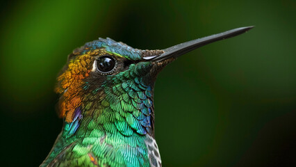 Fototapeta premium Hummingbird Close-up A Glimpse into the World of Nature's Wonders