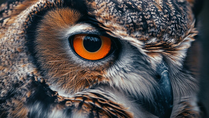 Owl Close-Up A Glimpse into the Intensity of Nature's Watcher