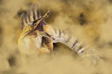 spinosaurus ,dinosaur in the dark