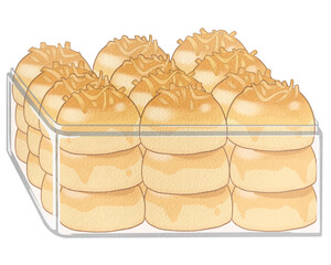 Cake Eid Mubarak in Jar Illustration