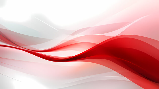 Modern technology oriented abstract background with white and red colors, red is the dominant color