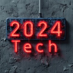 The emblem of 2024. The symbol of the year of Technology