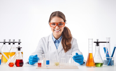 Fototapeta premium scientist looking at the camera