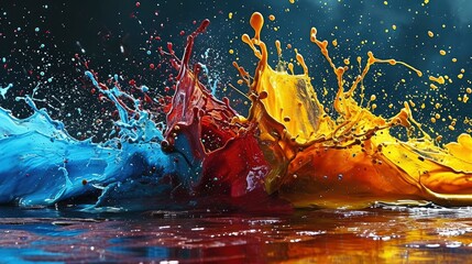 Freeze motion of colored powder explosions isolated.