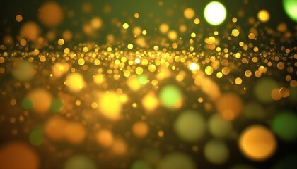 Obraz premium A glittery gold and green background. 