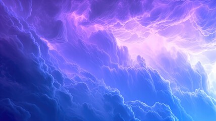 Fototapeta na wymiar Dramatic purple cloudscape with a dynamic sky