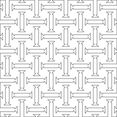Abstract shapes.Patterns from lines.White wallpaper. Vector graphics for design, textile, decoration, cover, wallpaper, web background, wrapping paper, fabric, packaging. Repeating pattern.