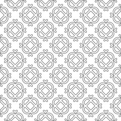 Abstract shapes.Patterns from lines.White wallpaper. Vector graphics for design, textile, decoration, cover, wallpaper, web background, wrapping paper, fabric, packaging. Repeating pattern.