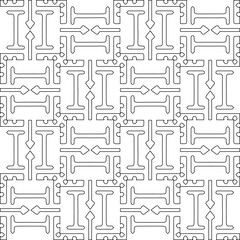 Abstract shapes.Patterns from lines.White wallpaper. Vector graphics for design, textile, decoration, cover, wallpaper, web background, wrapping paper, fabric, packaging. Repeating pattern.