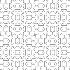 Abstract shapes.Patterns from lines.White wallpaper. Vector graphics for design, textile, decoration, cover, wallpaper, web background, wrapping paper, fabric, packaging. Repeating pattern.