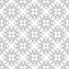 Abstract shapes.Patterns from lines.White wallpaper. Vector graphics for design, textile, decoration, cover, wallpaper, web background, wrapping paper, fabric, packaging. Repeating pattern.