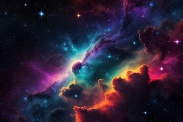 Space galaxies with stars