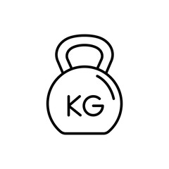 Dumbbell outline icons, minimalist vector illustration ,simple transparent graphic element .Isolated on white background