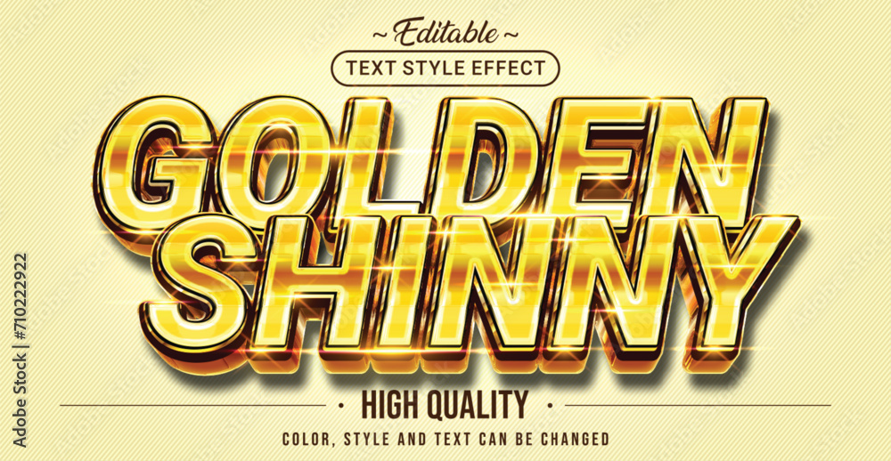 Poster editable text style effect - golden shinny text style theme.