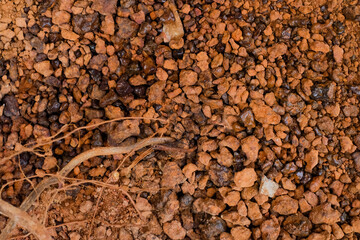 Natural Contrast: Captivating Texture of Clay Soil and Gravel