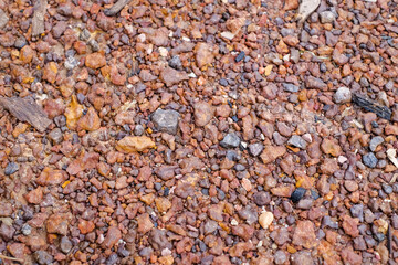 Natural Contrast: Captivating Texture of Clay Soil and Gravel