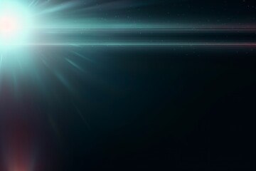 Small soft diffused light on black background. Soft light effect for overlay with copy space. Point of light for graphic art.