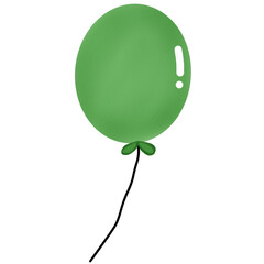 green balloon isolated on white