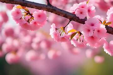 Cherry Blossoms and Sakura: Flora Pattern Texture and Beautiful Flower Natural Background generative ai
