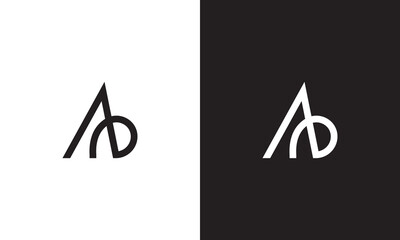 AB logo, monogram unique logo, black and white logo, premium elegant logo, letter AB Vector