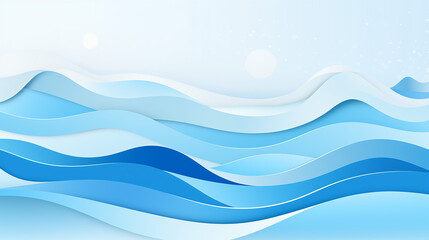 curve paper wave abstract blue sea and beach summer background