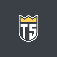 Flat design ts logo template