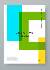 Colorful colourful vector abstract minimalist and modern shapes creative design cover. Minimalist simple colorful poster for banner, brochure, corporate, website, report, resume, and flyer