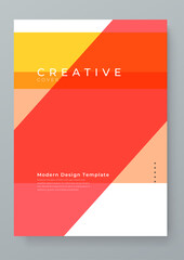 Colorful colourful vector creative design covers with abstract shapes. Minimalist simple colorful poster for banner, brochure, corporate, website, report, resume, and flyer
