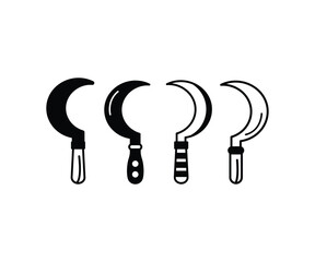 set of sickle icons vector design template illustration collections 
