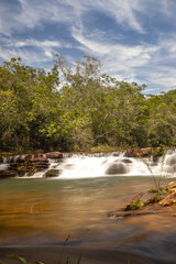 Fototapeta premium cachoeira na cidade de Paracatu, Estado de Minas Gerais, Brasil