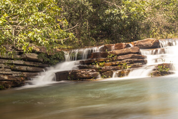 cachoeira na cidade de Paracatu, Estado de Minas Gerais, Brasil