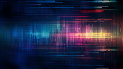 Abstract geometric lines background, technological lines background and light effects, 3D rendering