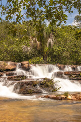 Fototapeta na wymiar cachoeira na cidade de Paracatu, Estado de Minas Gerais, Brasil