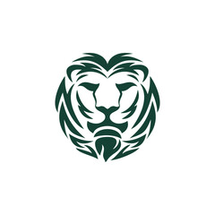 lion head  logo design. Vector illustration simple lion head  logo. logo design vector icon template